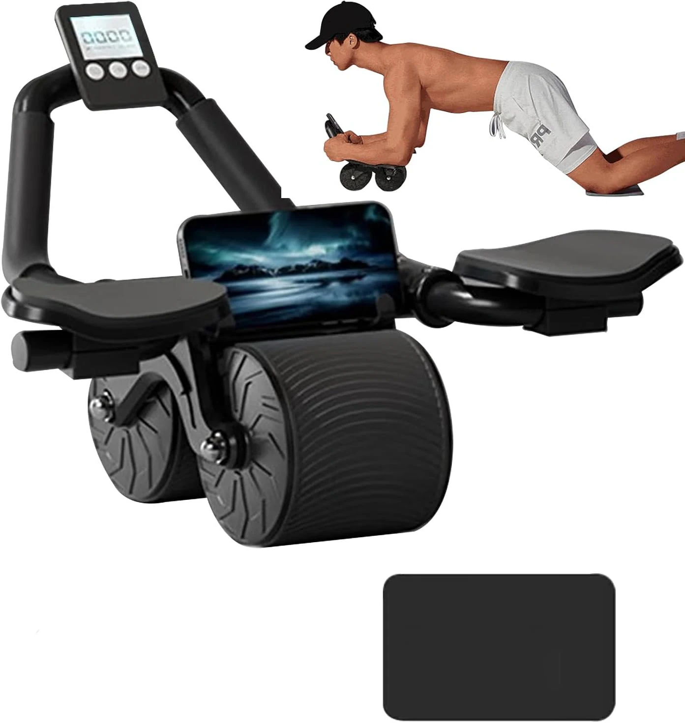 Ab Roller Wheel With Elbow Support - Elbow Support Automatic Rebound Abdominal Wheel