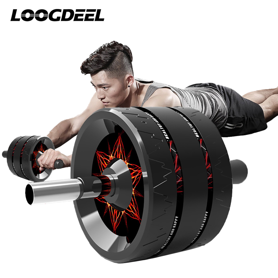 Ab Roller Wheel With Elbow Support - LOOGDEEL Abdominal Wheel Home Gym Fitness