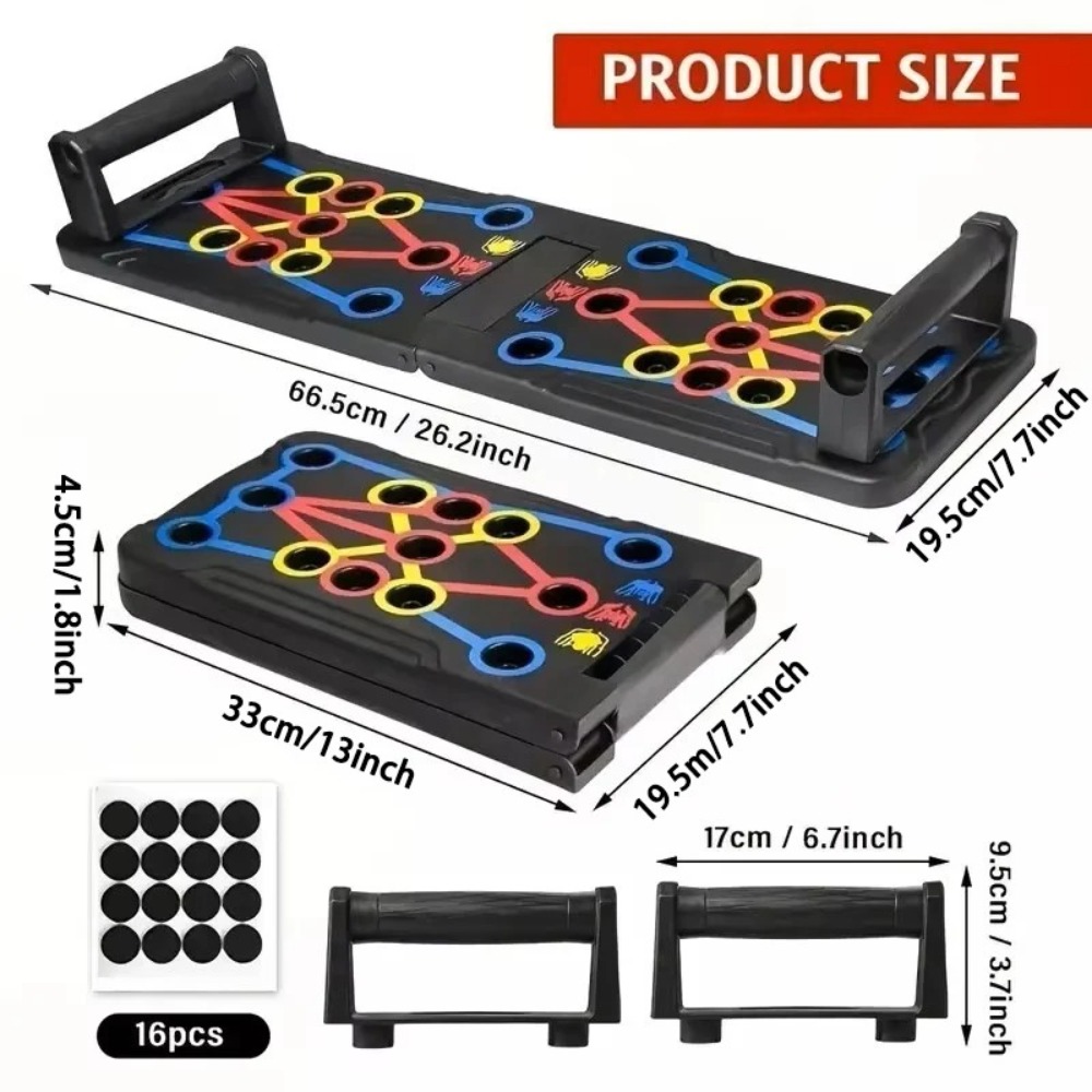 Push Up Board Foldable Multi Function - Portable Multifunctional Push-up Board Set With