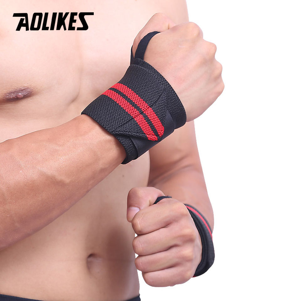 AOLIKES 1 Pair Wristband Wrist - Wrist Wraps Weightlifting Support ulasan dan harga