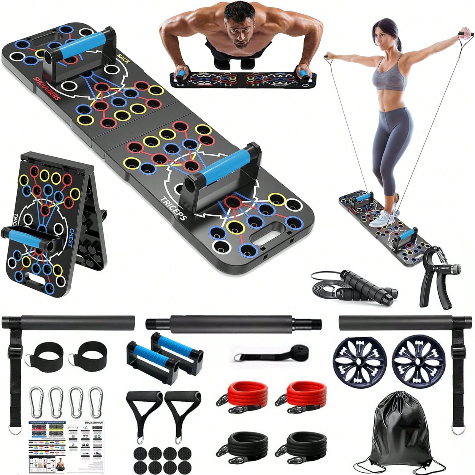 Foldable Push‑Up Board System, - Push Up Board Foldable Multi Function ulasan dan harga