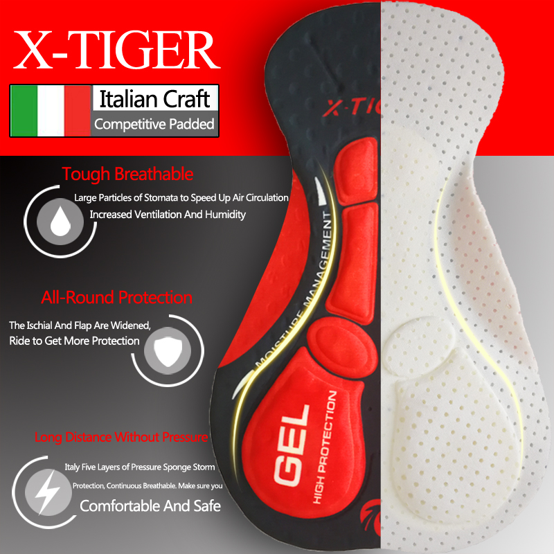 X-TIGER Cycling Bibs Shorts Bi - Padded Cycling Shorts 5D Gel ulasan dan harga
