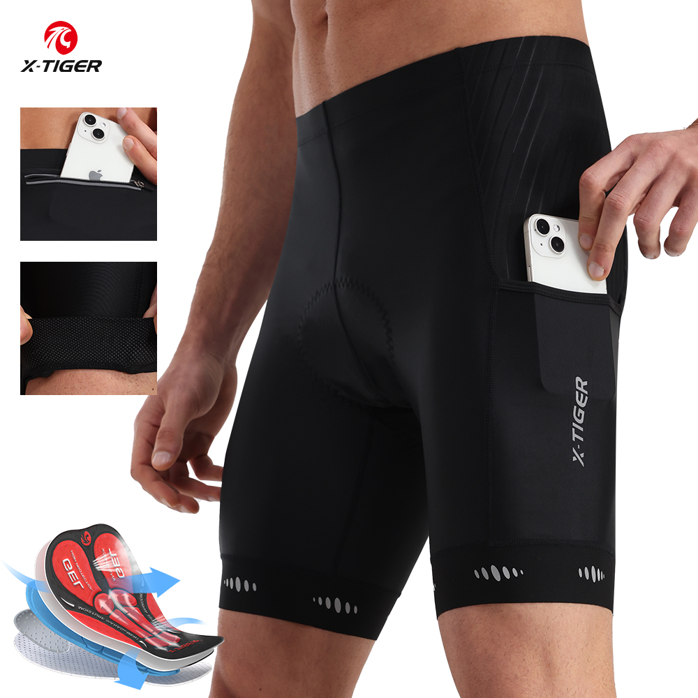 X-TIGER Men Cycling Shorts wit - Padded Cycling Shorts 5D Gel ulasan dan harga
