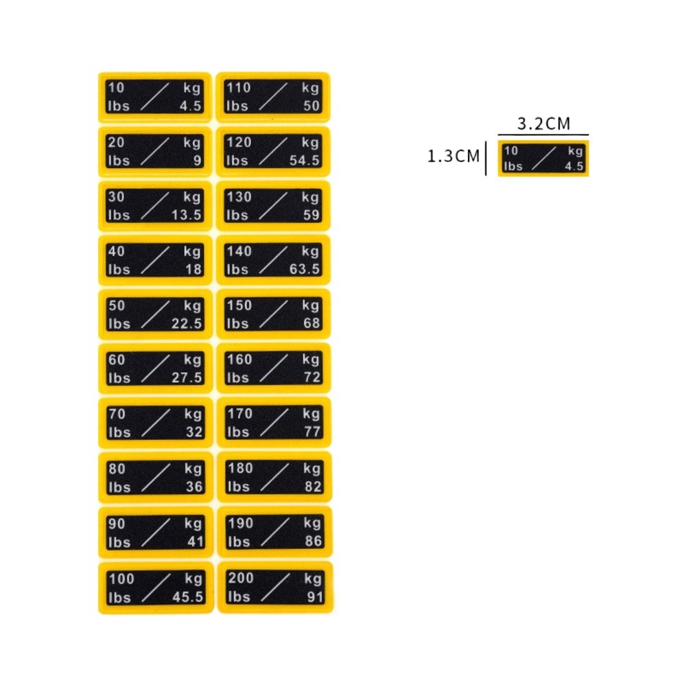 2pcs Yellow Weight Sticker Lab - Fitness Equipment ulasan dan harga