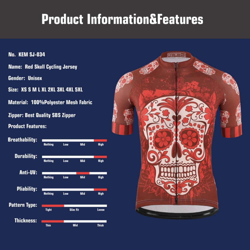 KEMALOCE Red Cycling Jersey Me - Padded Cycling Shorts 5D Gel ulasan dan harga
