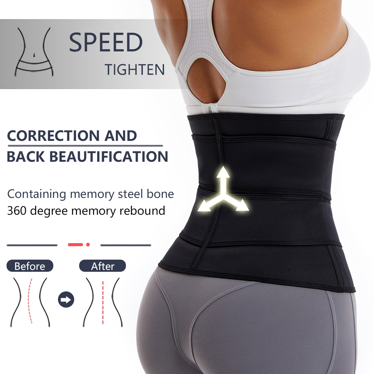 Women Waist Trainer Belt Doubl - Sweat Waist Trainer Belt Neoprene ulasan dan harga