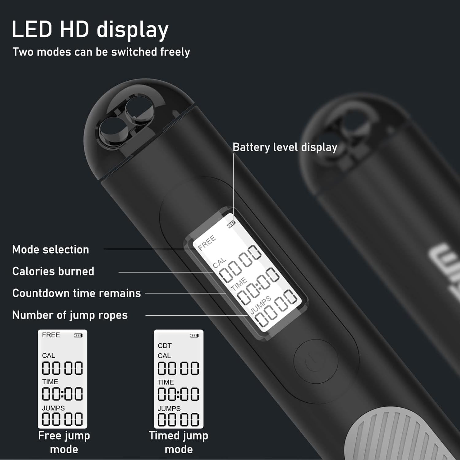 2-in-1 Smart Digital Weighted  - Smart Jump Rope Digital Counter ulasan dan harga