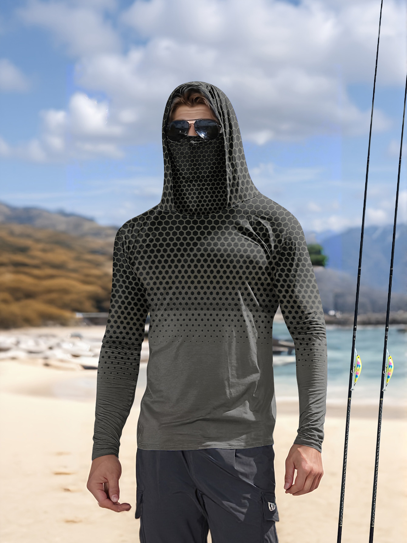 Men Summer UPF50+ Fishing Hood - Fishing ulasan dan harga