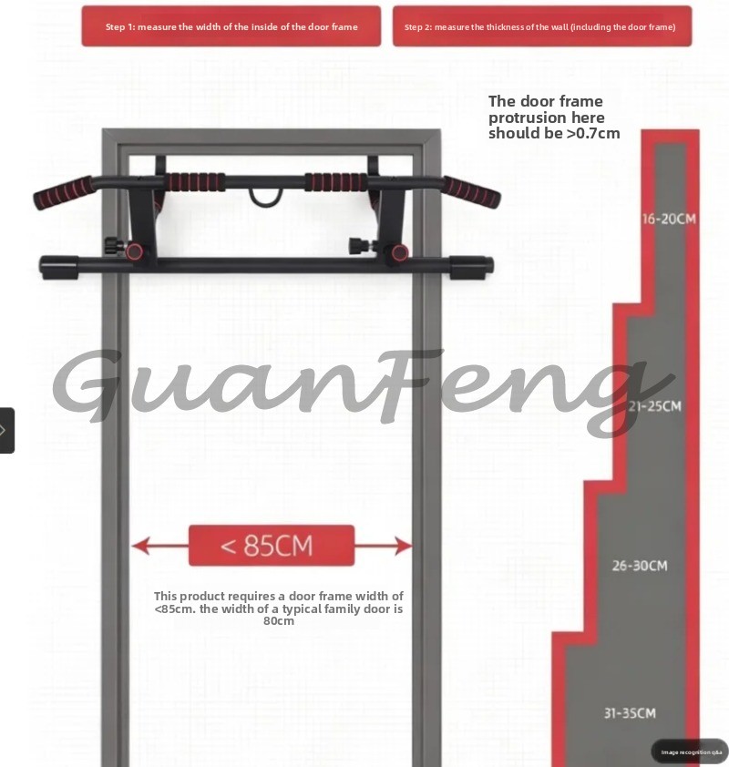 Door Frame No‑Screw Pull‑Up Ch - Door Pull Up Bar No Screw ulasan dan harga