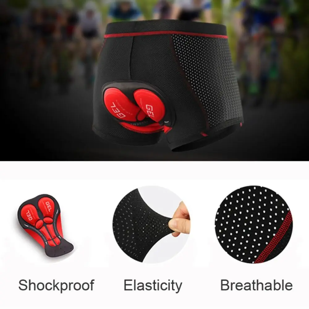 5D Gel Pad Shockproof Breathab - Padded Cycling Shorts 5D Gel ulasan dan harga