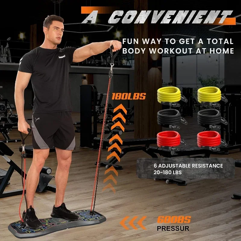 Multifunctional Push Up Board  - Pilates Bar Kit With Resistance Bands ulasan dan harga
