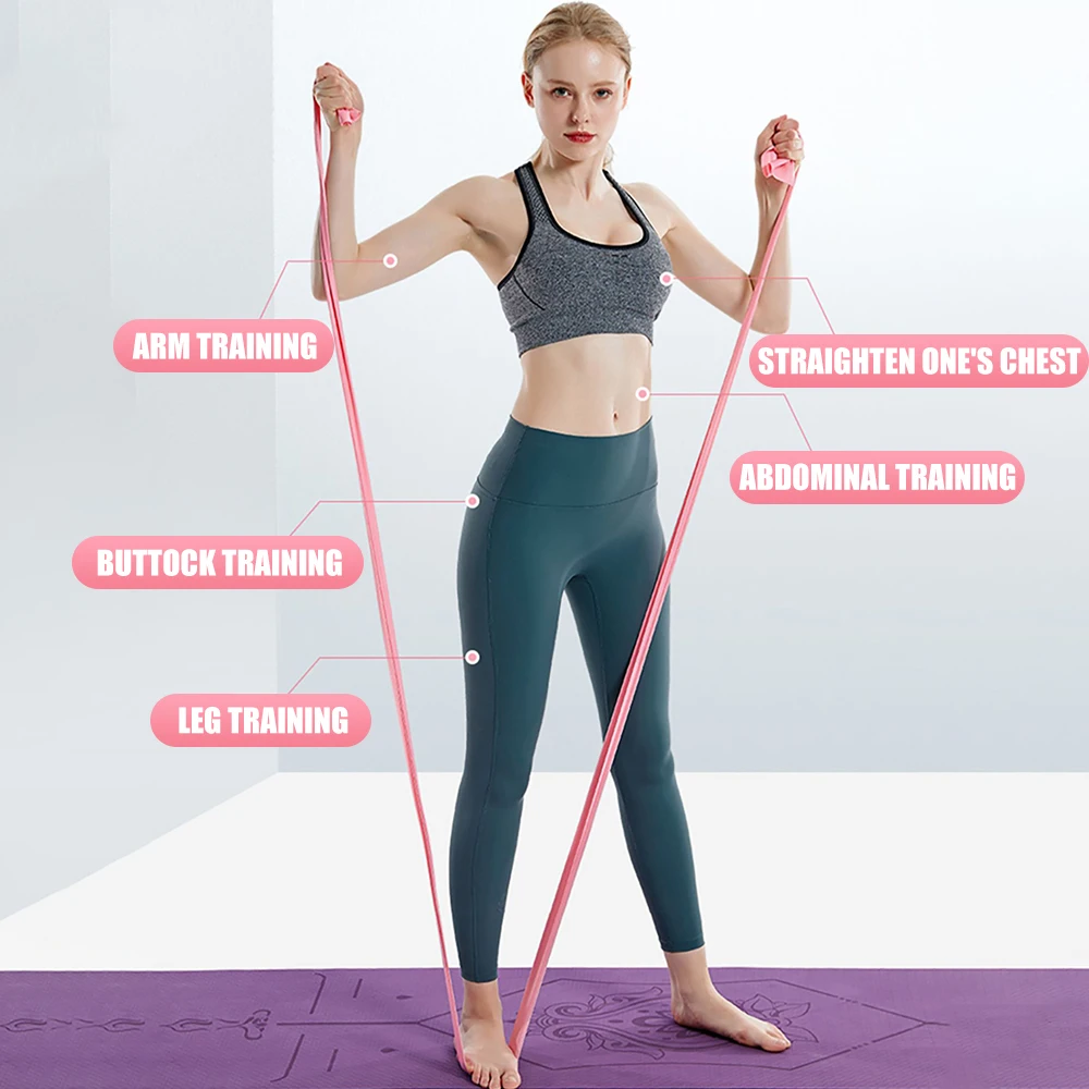 Length 200cm Yoga Pilates Stre - Pilates Bar Kit With Resistance Bands ulasan dan harga