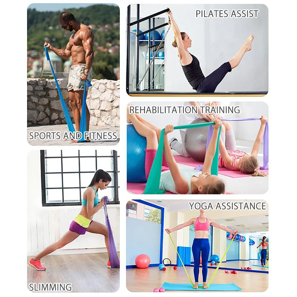 Length 200cm Yoga Pilates Stre - Pilates Bar Kit With Resistance Bands ulasan dan harga