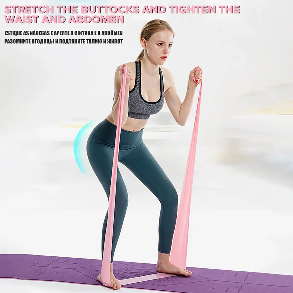 Length 200cm Yoga Pilates Stre - Pilates Bar Kit With Resistance Bands ulasan dan harga
