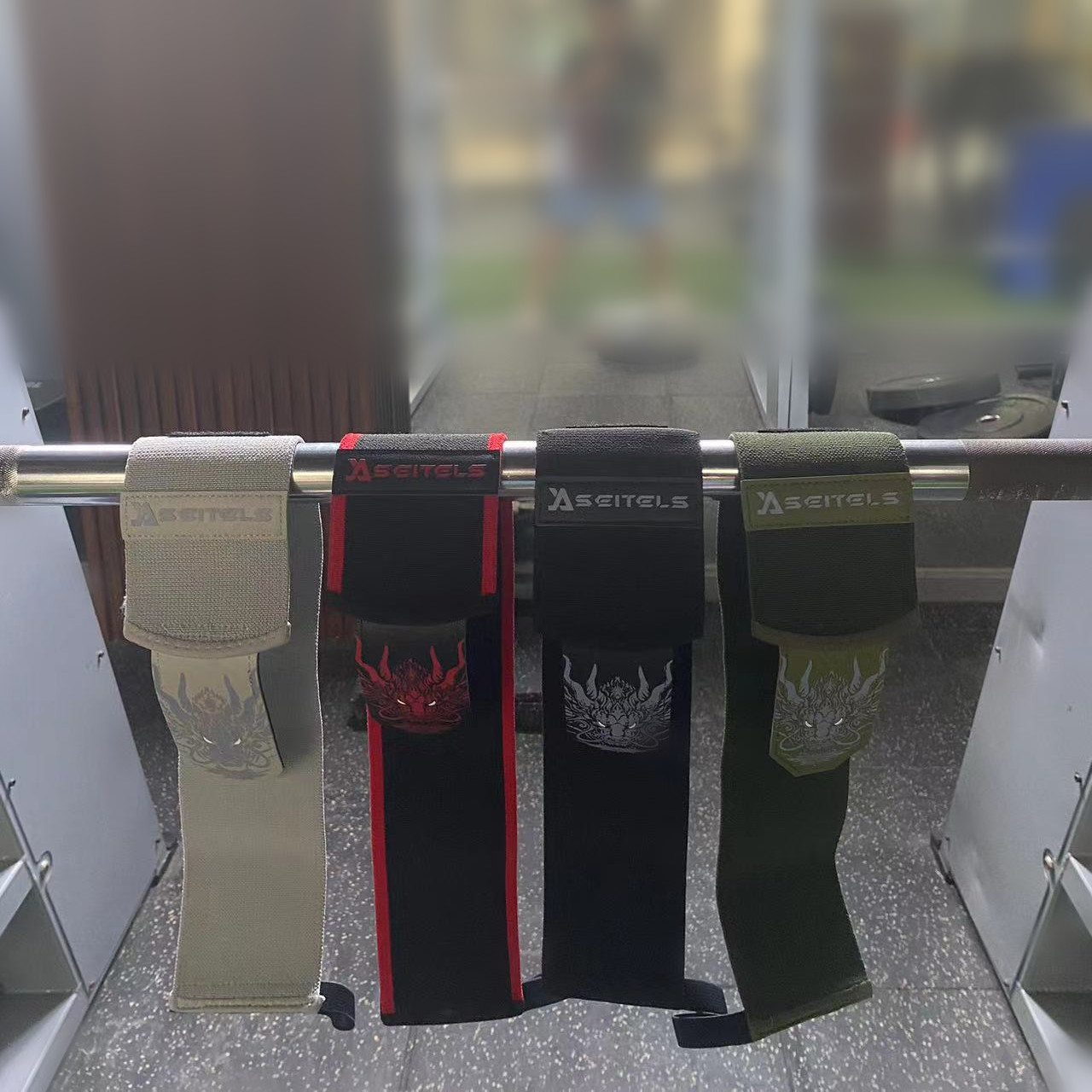 1Pair Chinese Dragon Fitness W - Wrist Wraps Weightlifting Support ulasan dan harga