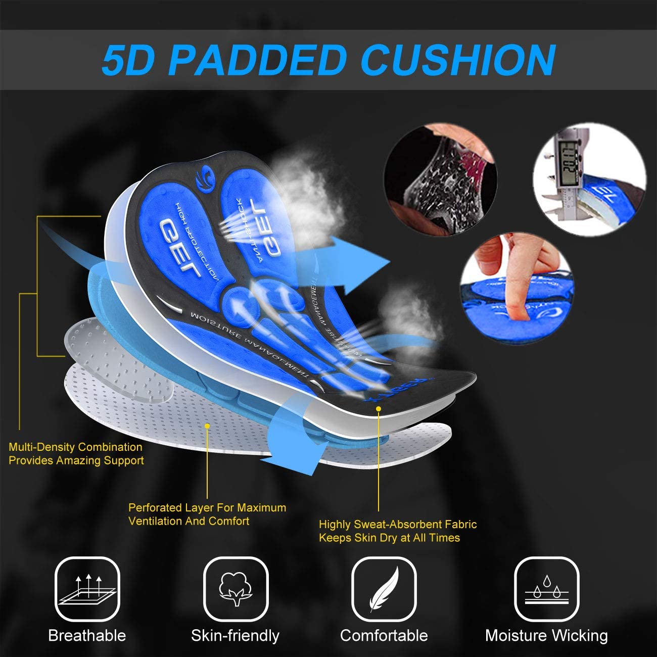 X-Tiger Cycling Underwear Pro  - Padded Cycling Shorts 5D Gel ulasan dan harga