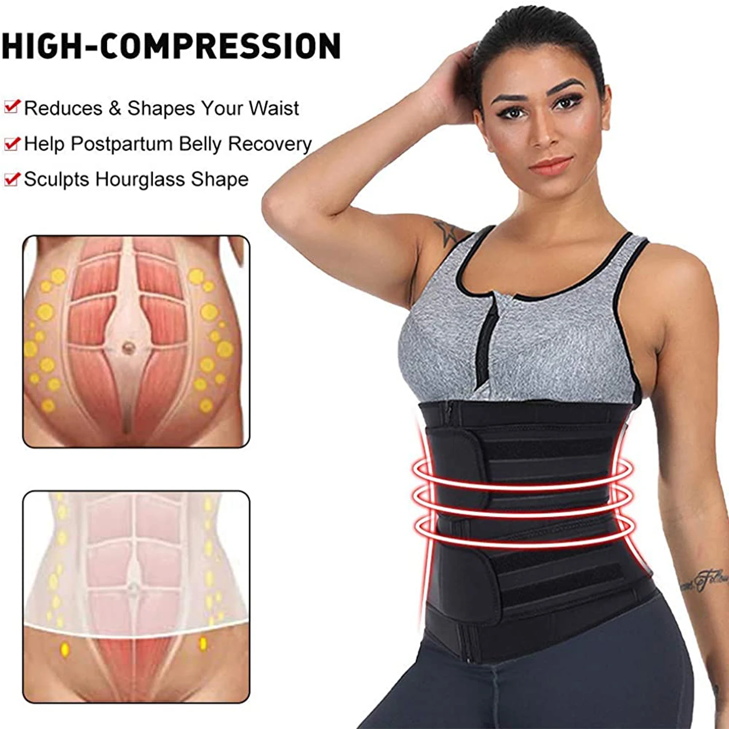 Neopren Waist Trainer Workout  - Sweat Waist Trainer Belt Neoprene ulasan dan harga