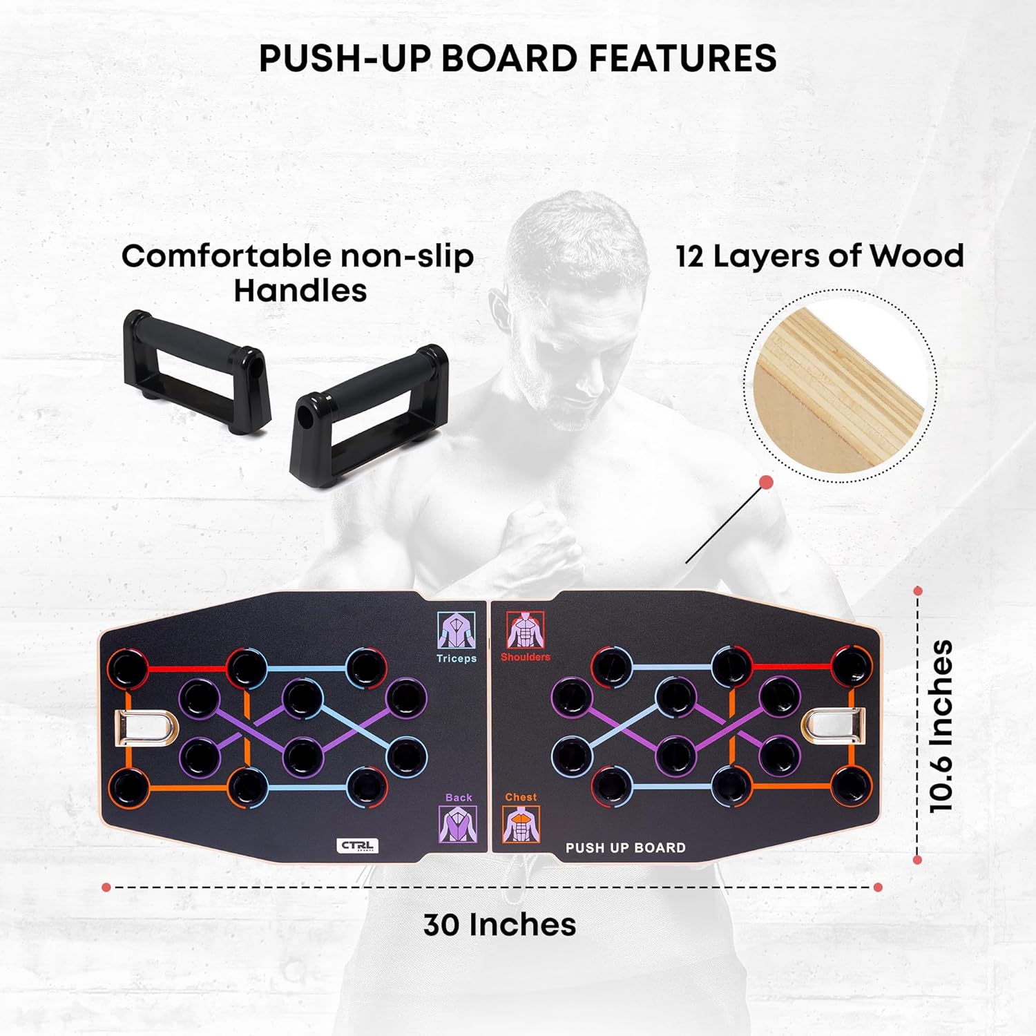 Multifunctional Foldable Woode - Push Up Board Foldable Multi Function ulasan dan harga
