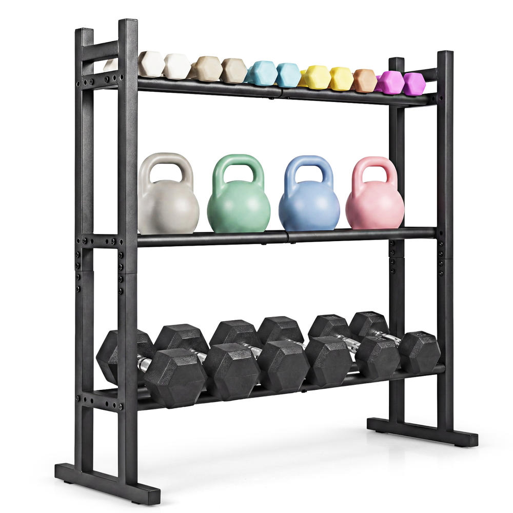 Heavy Duty 3-Tier Dumbbell Rac - Fitness Equipment ulasan dan harga