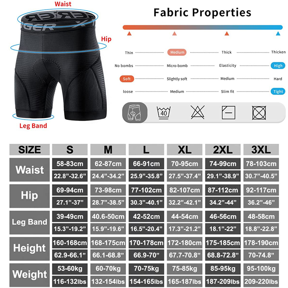 X-TIGER Men's Cycling Underwea - Padded Cycling Shorts 5D Gel ulasan dan harga