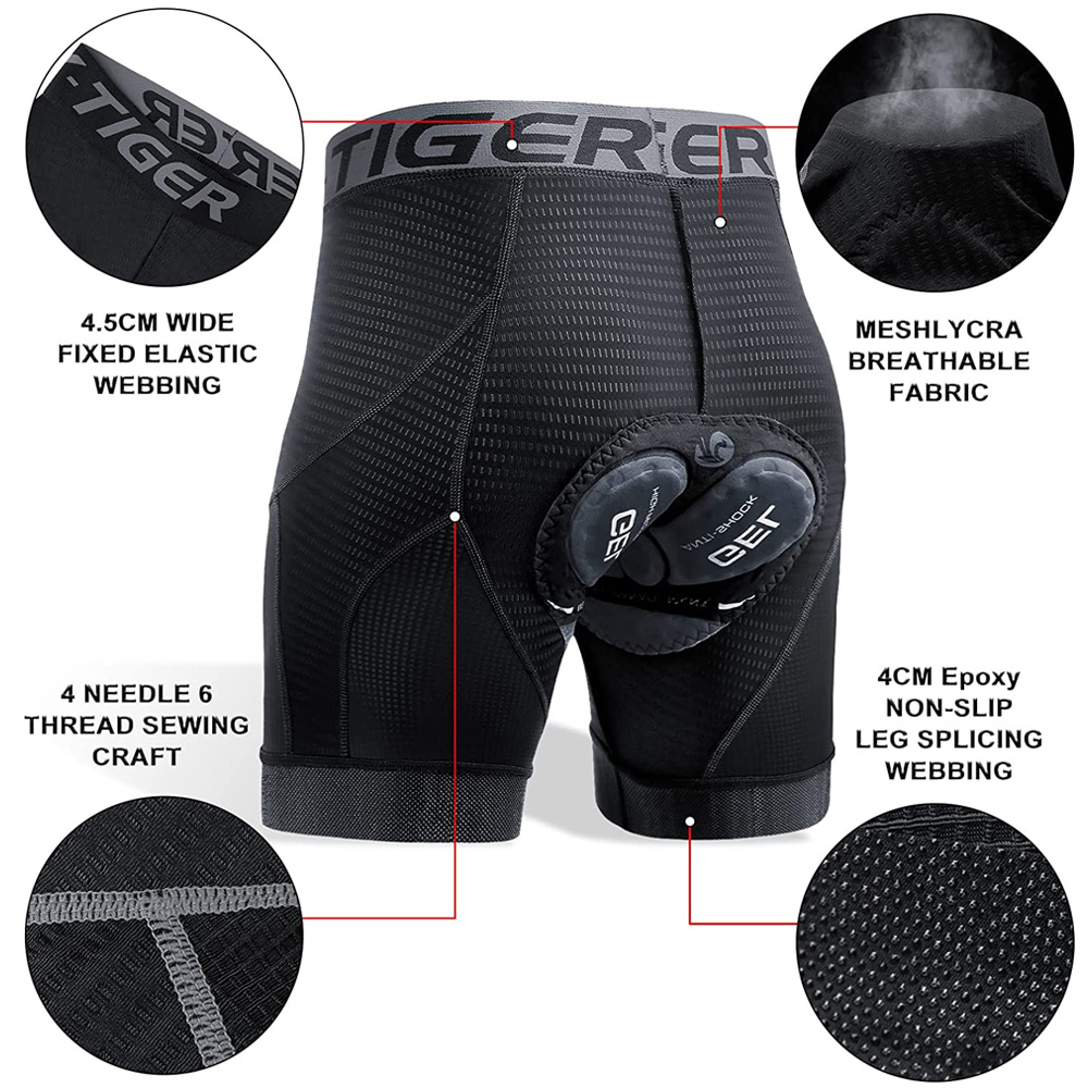 X-TIGER Men's Cycling Underwea - Padded Cycling Shorts 5D Gel ulasan dan harga