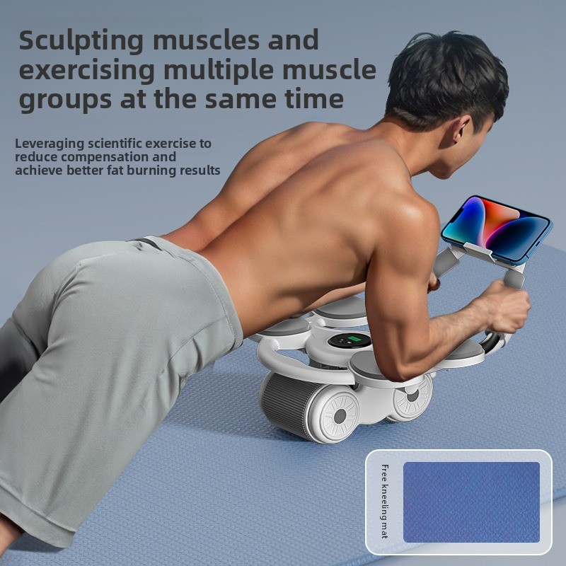 Four Elbow Support, Abdominal  - Ab Roller Wheel With Elbow Support ulasan dan harga