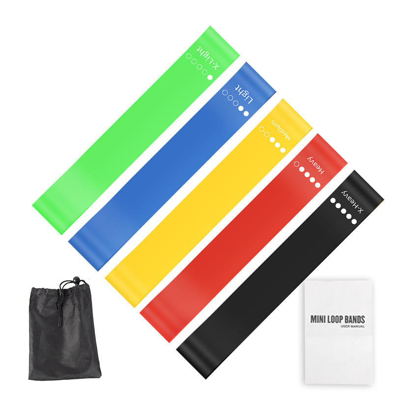 5Pcs TPE Resistance Bands Set  - Pilates Bar Kit With Resistance Bands ulasan dan harga