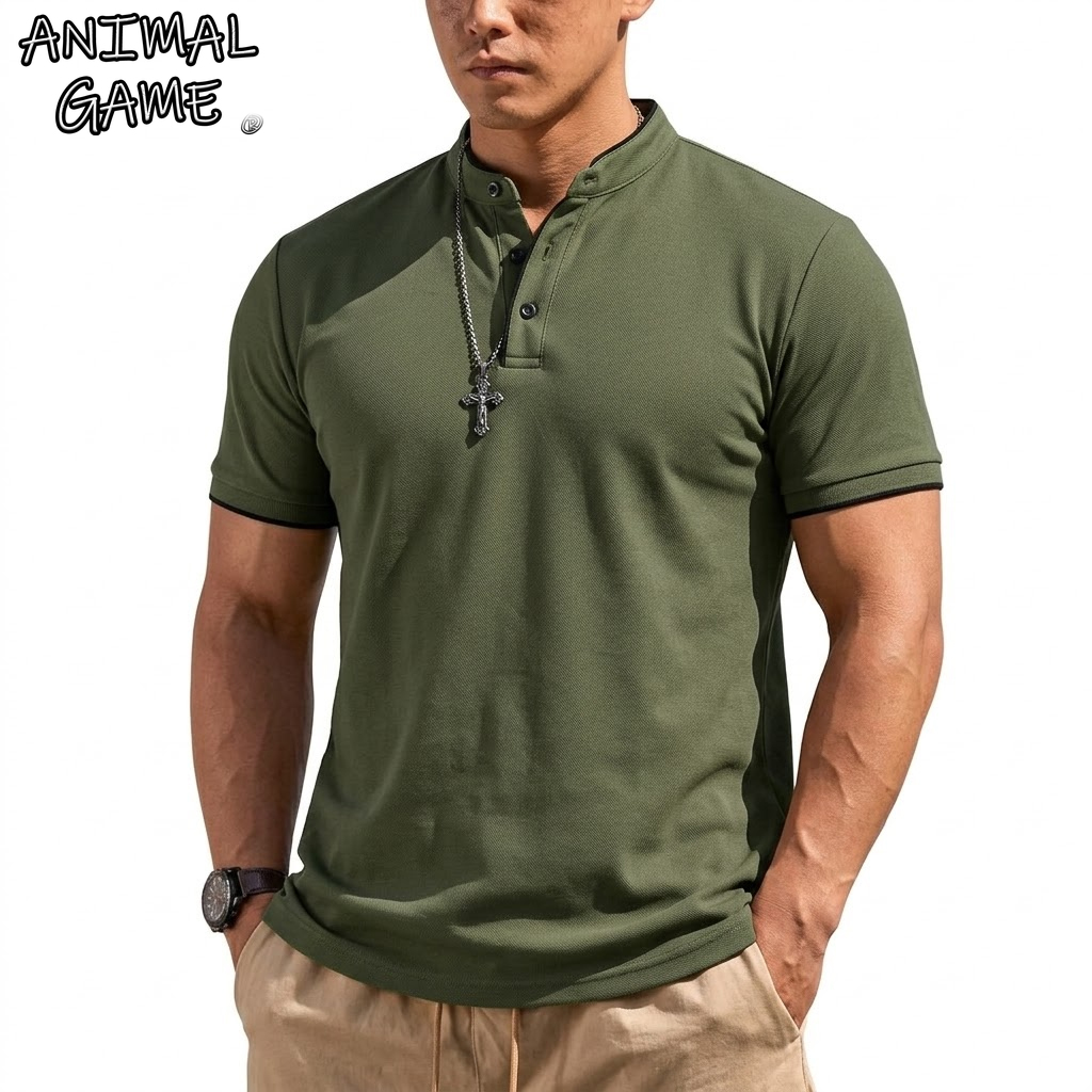 Summer Short Sleeve Henley Shi - Hiking ulasan dan harga