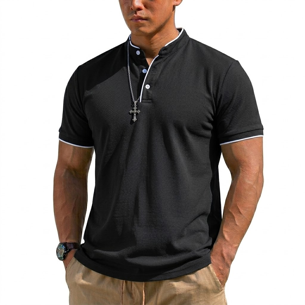 Summer Short Sleeve Henley Shi - Hiking ulasan dan harga
