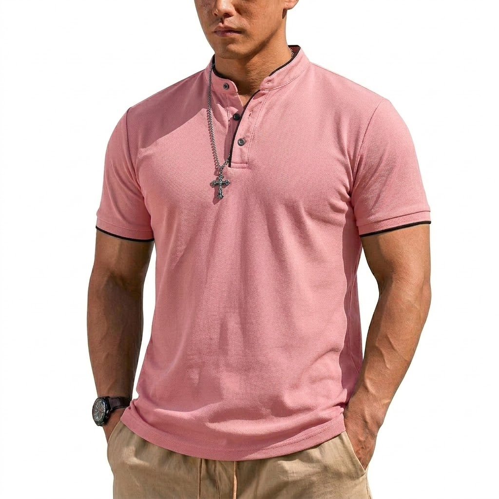 Summer Short Sleeve Henley Shi - Hiking ulasan dan harga