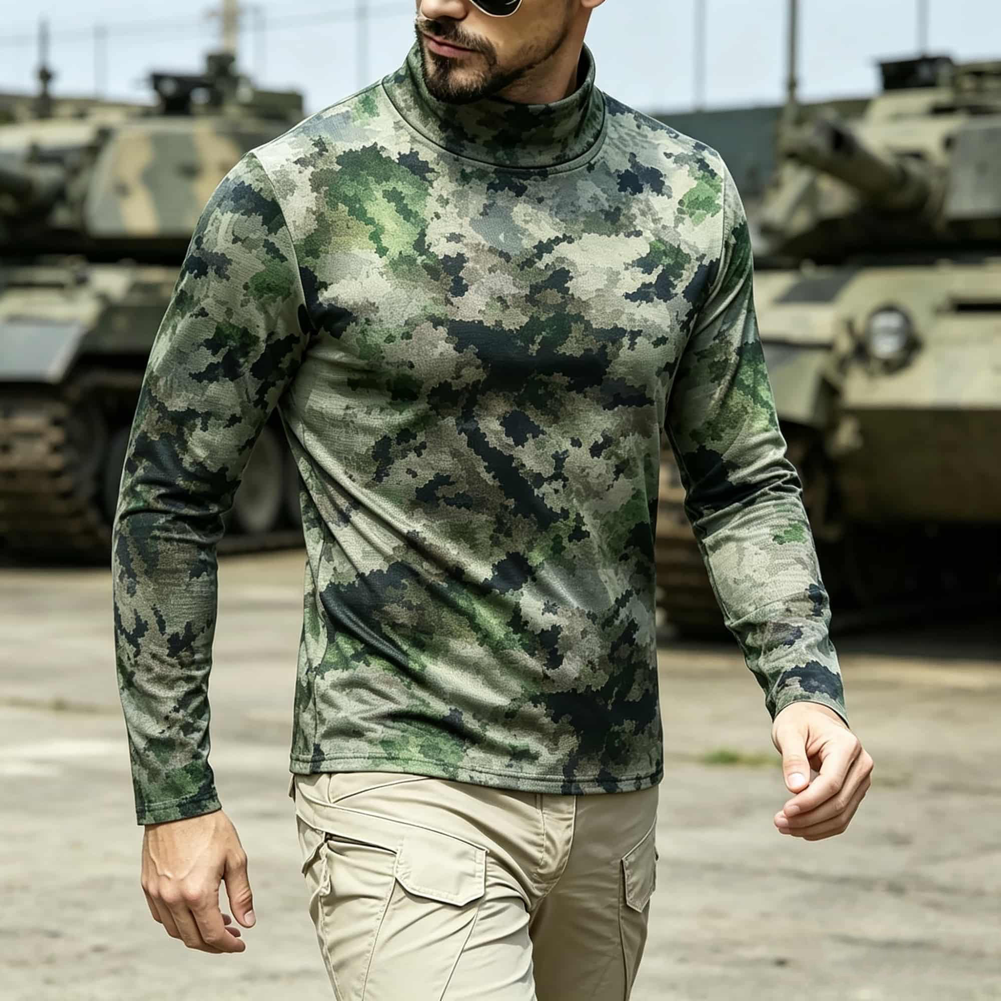 Men Tactical Camouflage Print  - Hiking ulasan dan harga