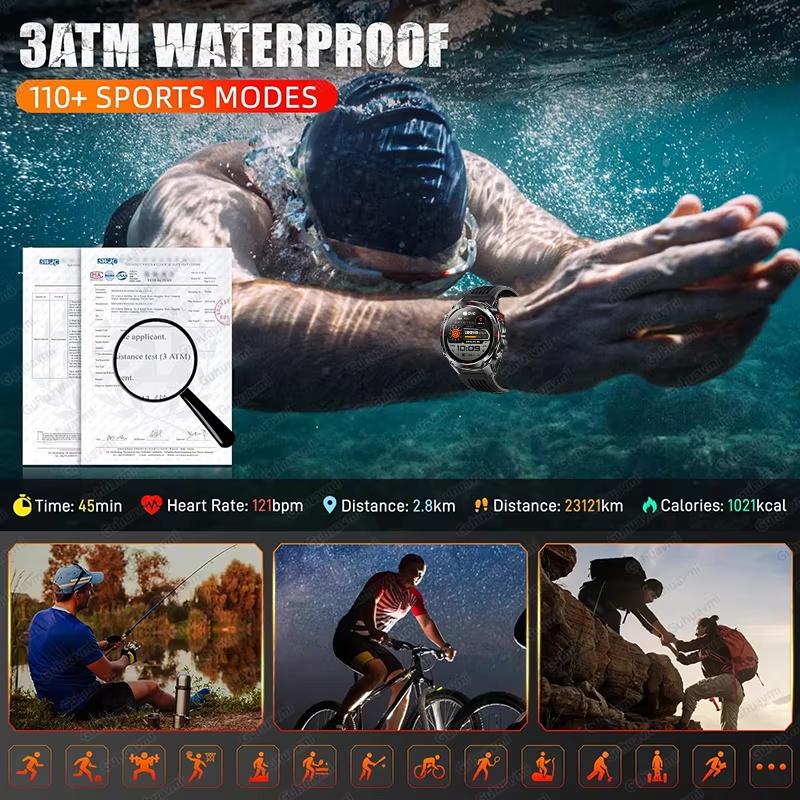 Military 540mAh GPS Smart Watc - Resistance Bands Set With Handles ulasan dan harga