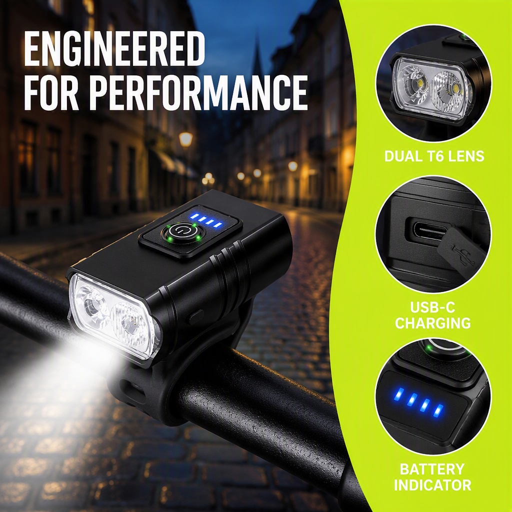 Bike Light USB Rechargeable LE - Rechargeable Bicycle Headlight 1000 Lumen ulasan dan harga