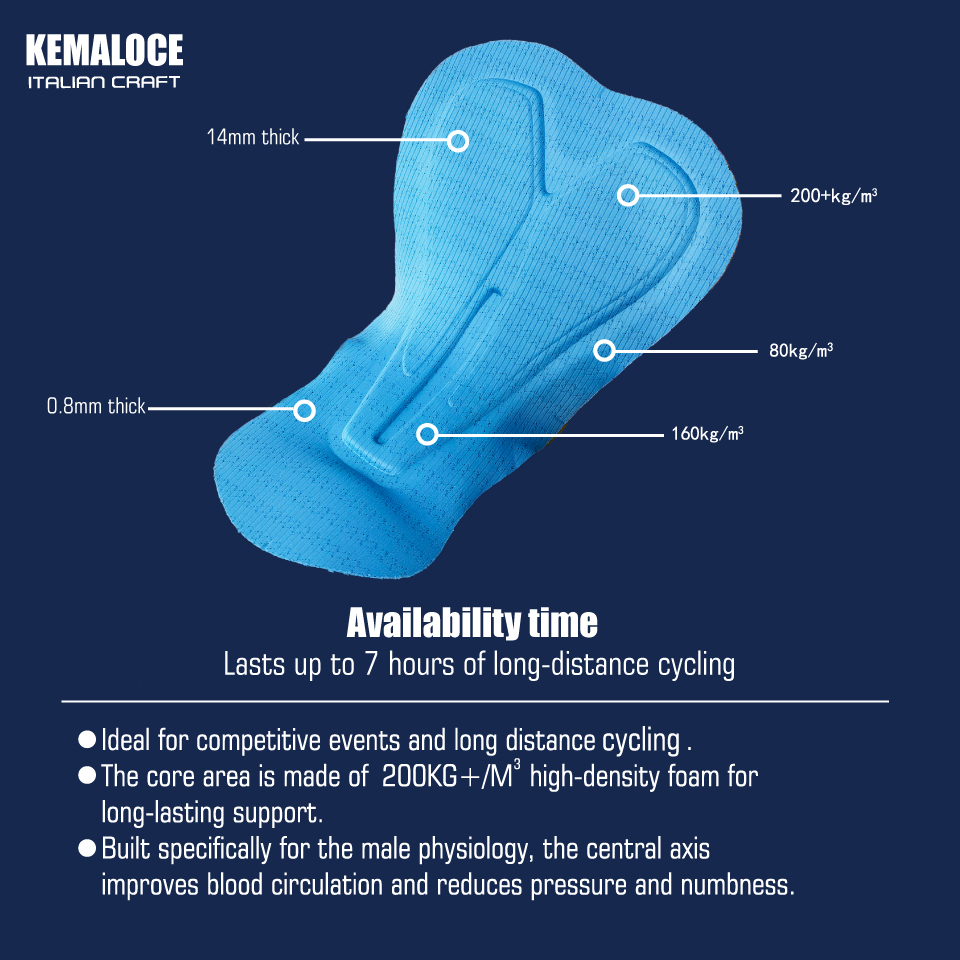 KEMALOCE Men's Cycling Shorts  - Padded Cycling Shorts 5D Gel ulasan dan harga