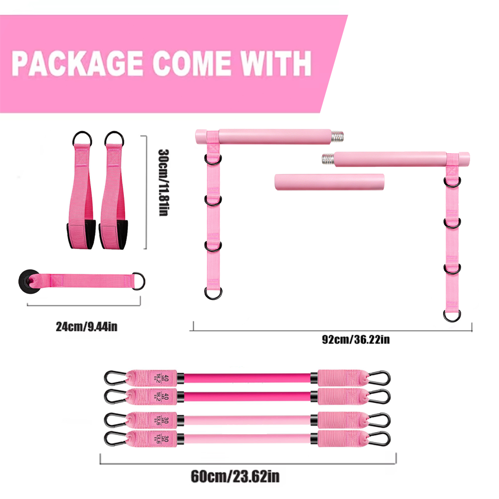 Resistance Tube Set Multifunct - Pilates Bar Kit With Resistance Bands ulasan dan harga