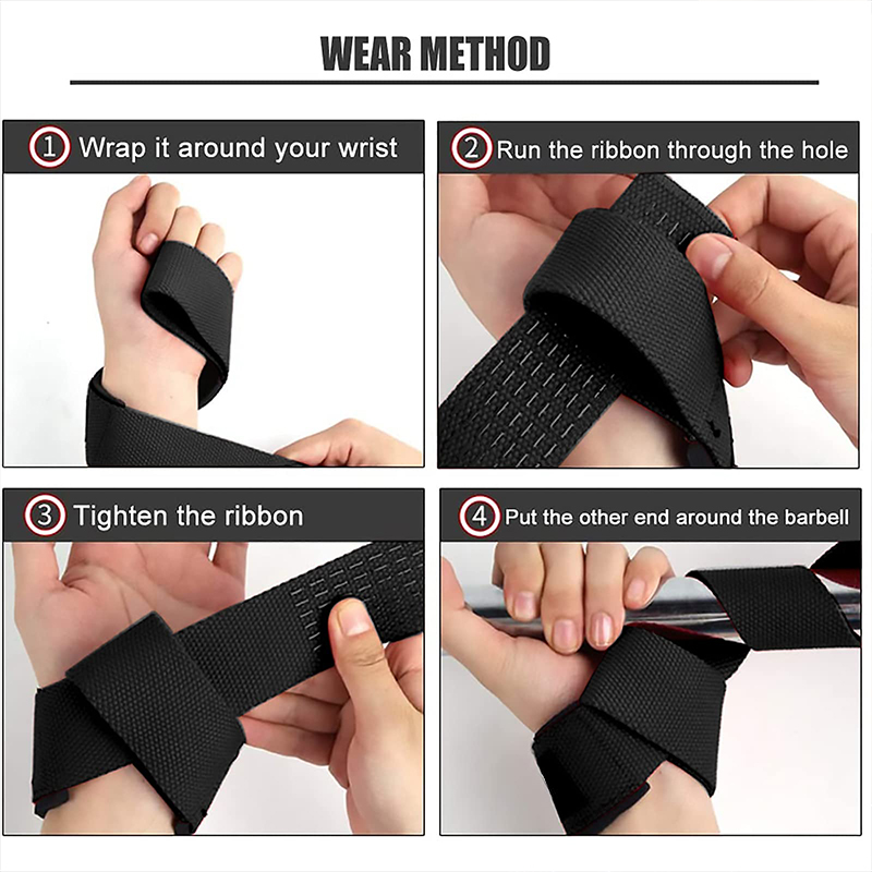 2Pcs Gym Lifting Straps Fitnes - Wrist Wraps Weightlifting Support ulasan dan harga